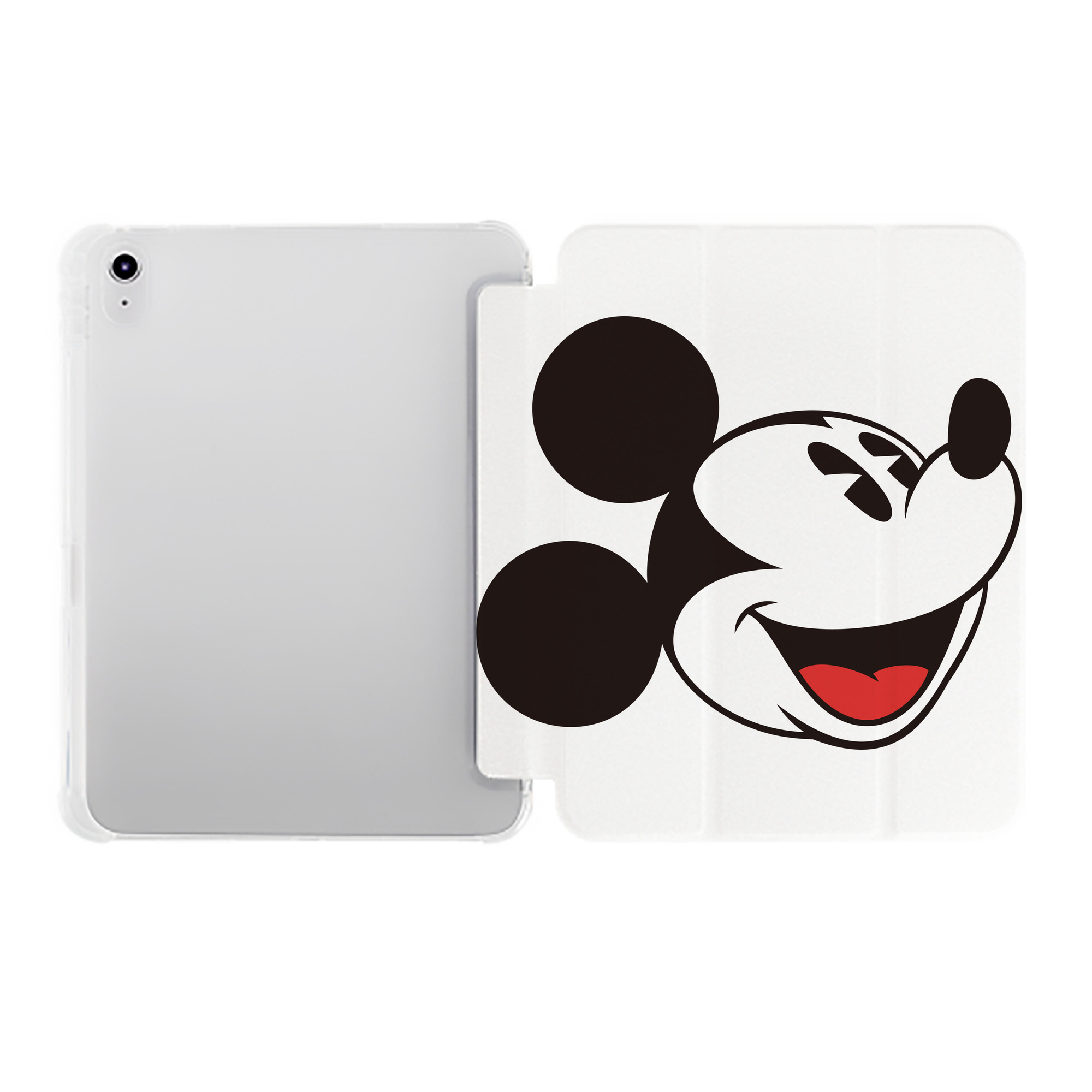 （画像用） ミッキーマウス Mickey Mouse IPad ケース ペン収納付き 三つ折りスタンド PUレザー×シリコン 対応機種9.5/10.5/10.9インチ